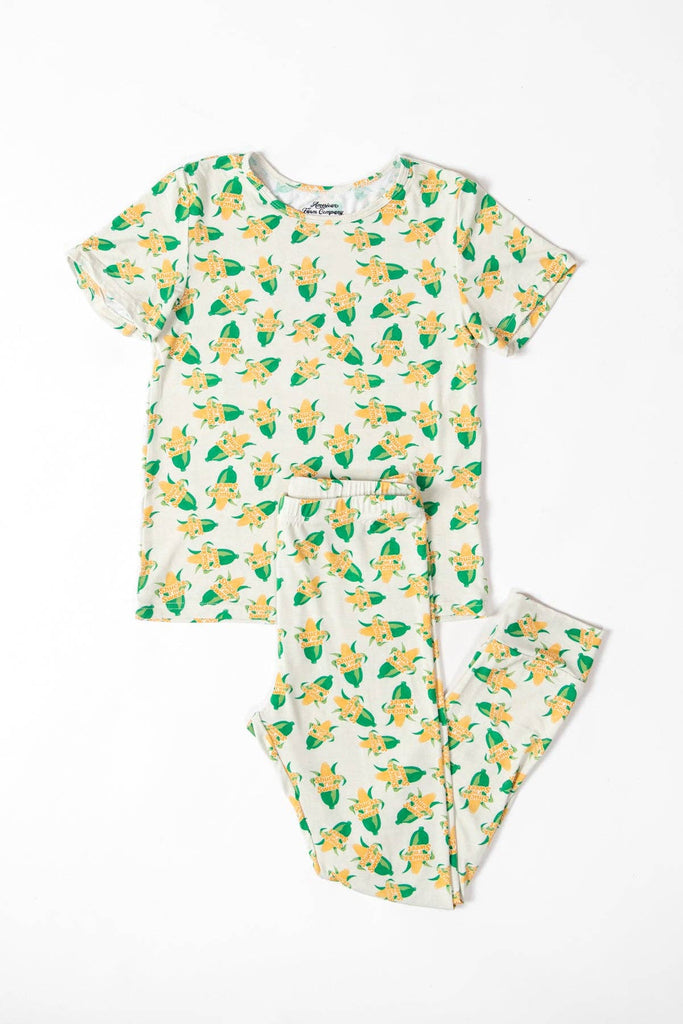 'Shucks, I'm Sweet' Toddler/Youth Bamboo Pajama Set - mygreentoy.com