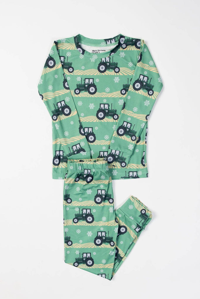 Green Tractor Christmas Toddler/Youth Pajama Set *PREORDER* - mygreentoy.com