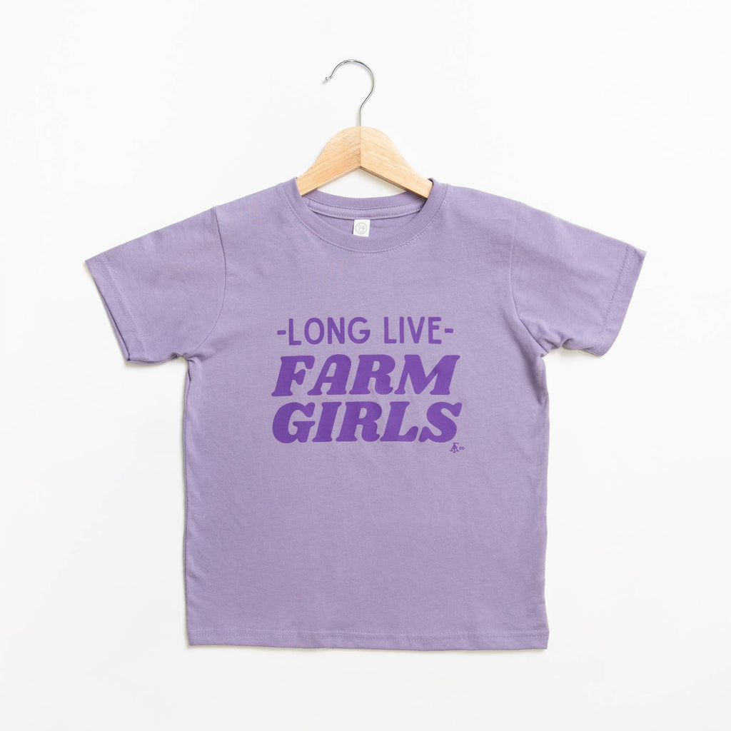 Western Graphic 'Long Live Farm Girls' Toddler/Youth Tees - mygreentoy.com