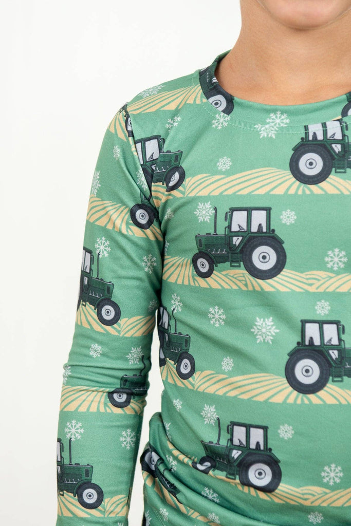 Green Tractor Christmas Toddler/Youth Pajama Set *PREORDER* - mygreentoy.com