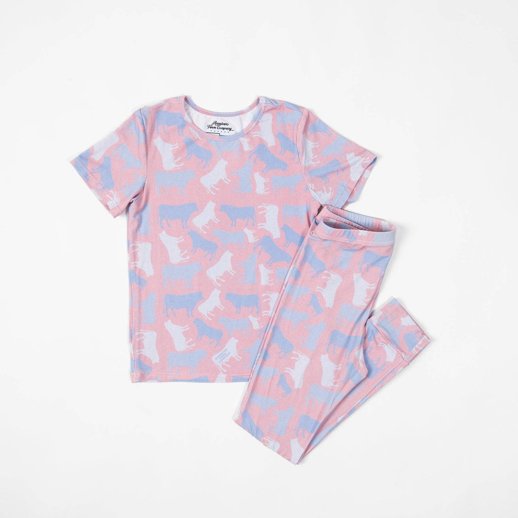 Rosy Cow Camo™ Toddler/Youth Bamboo Pajama Set - mygreentoy.com