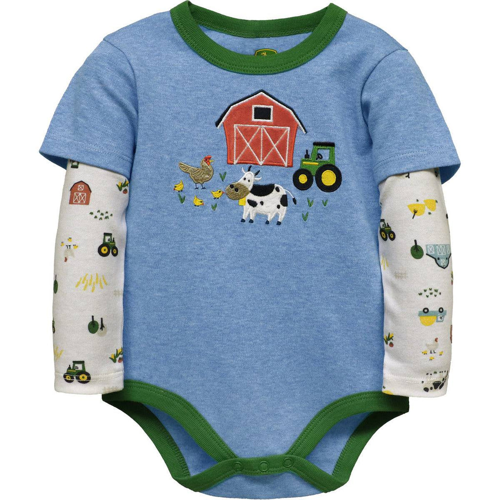 Boy Infant Bodyshirt Barnyard - mygreentoy.com