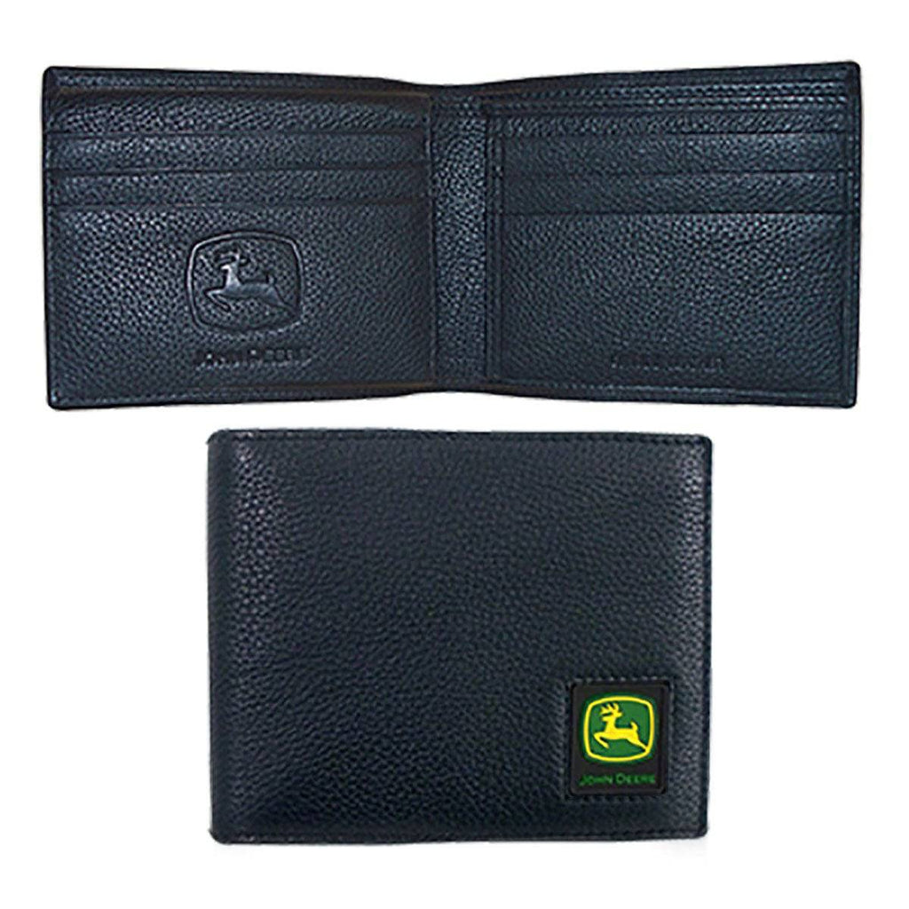 Black Bi-fold Wallet w/Logo Patch - mygreentoy.com