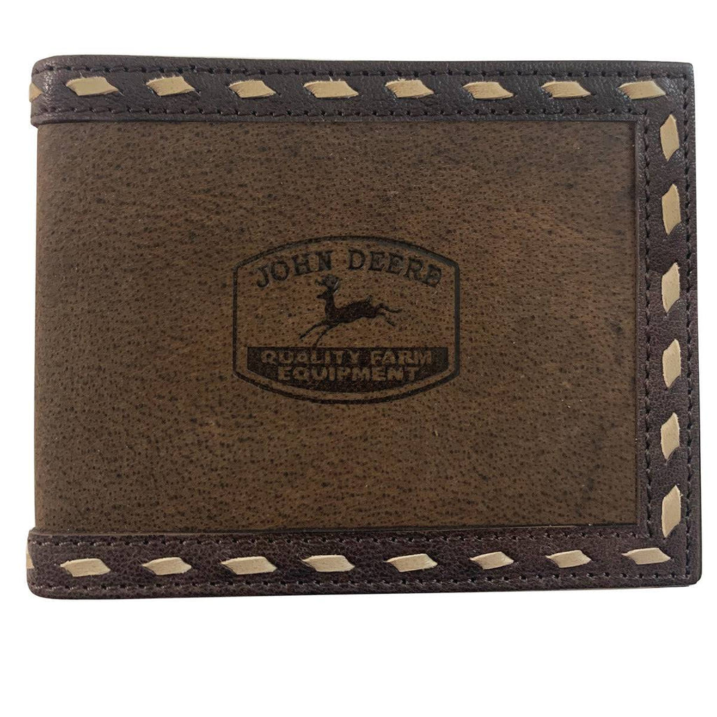 Mens Leather Laced Bifold Wallet - mygreentoy.com