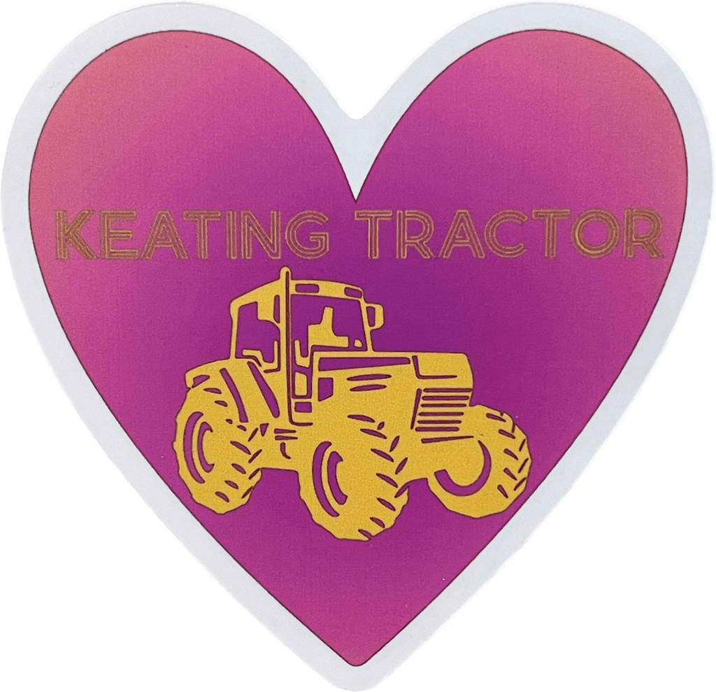 Pink Heart Keating Sticker - mygreentoy.com