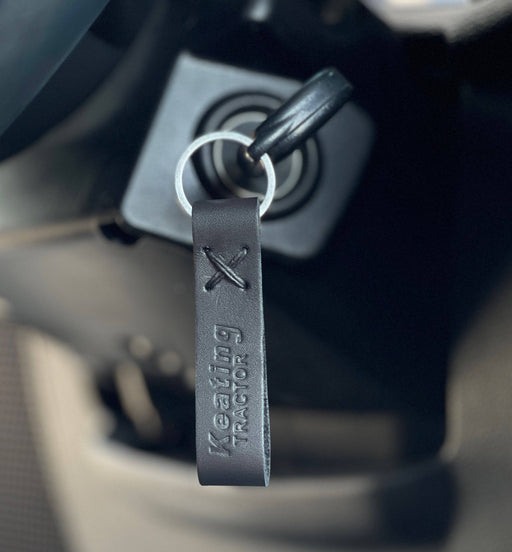 Black Keating Leather Keychain - mygreentoy.com