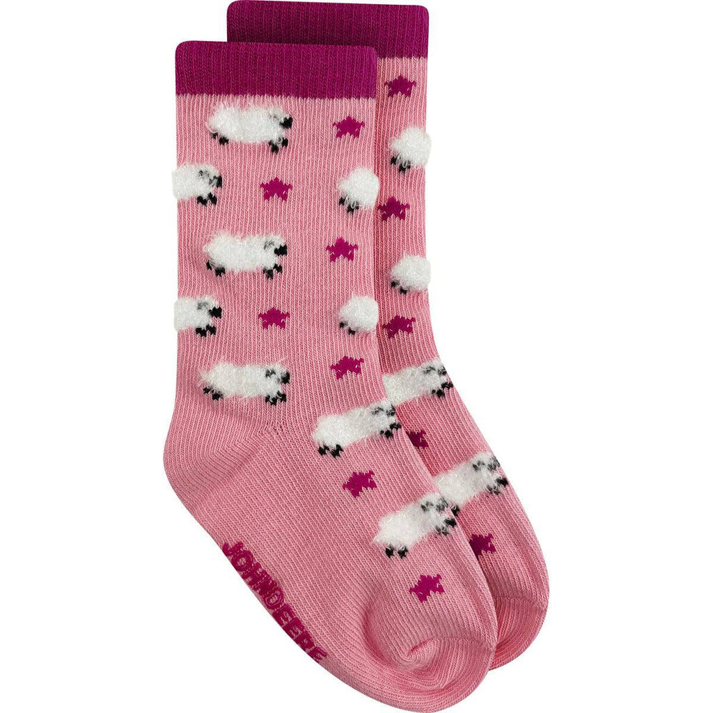 Toddler Girl Sheep Crew Sock - mygreentoy.com