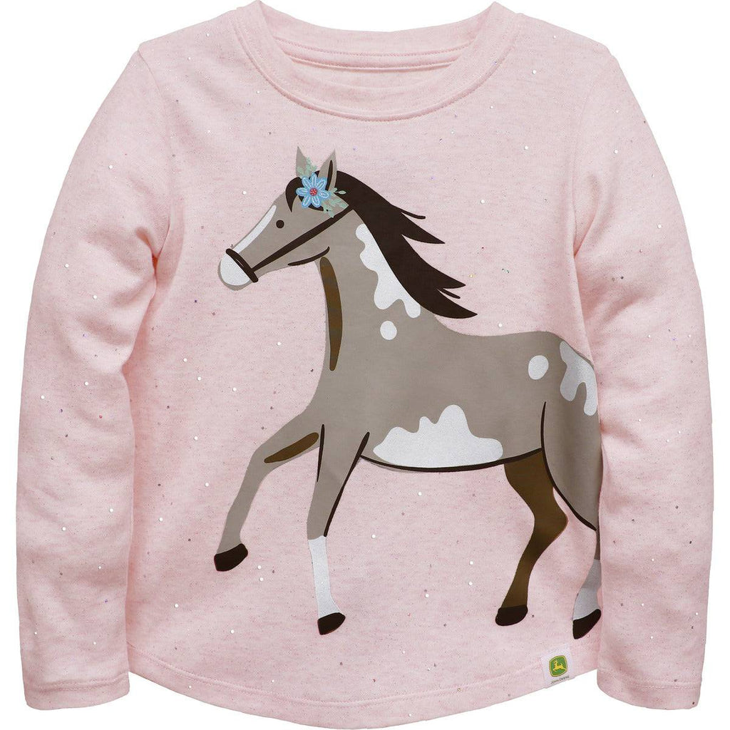Toddler Girl Tee Horse - mygreentoy.com