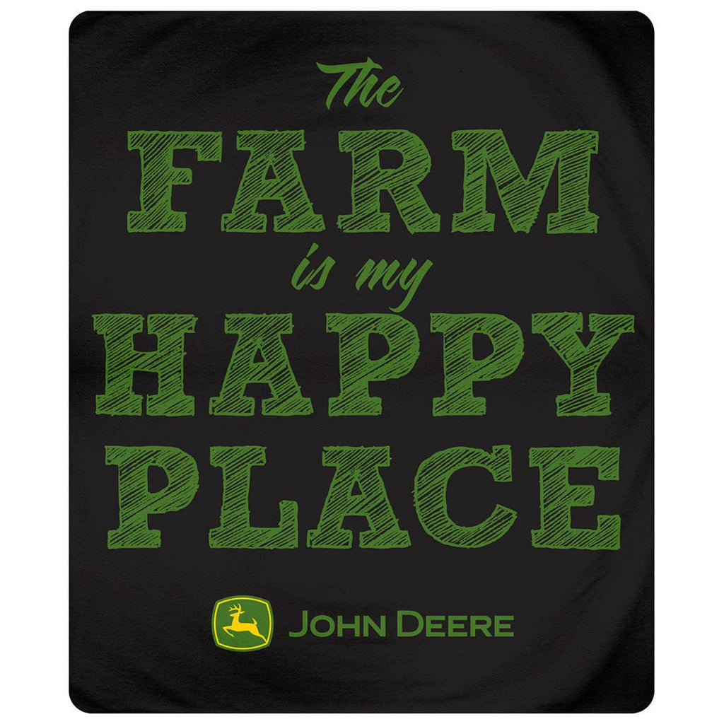 Black Happy Place Blanket - mygreentoy.com