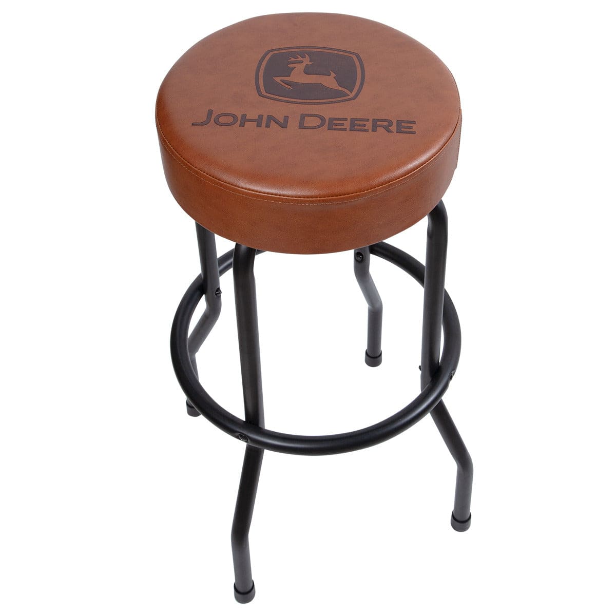 Matte Brown Garage Stool w/Blk Legs –